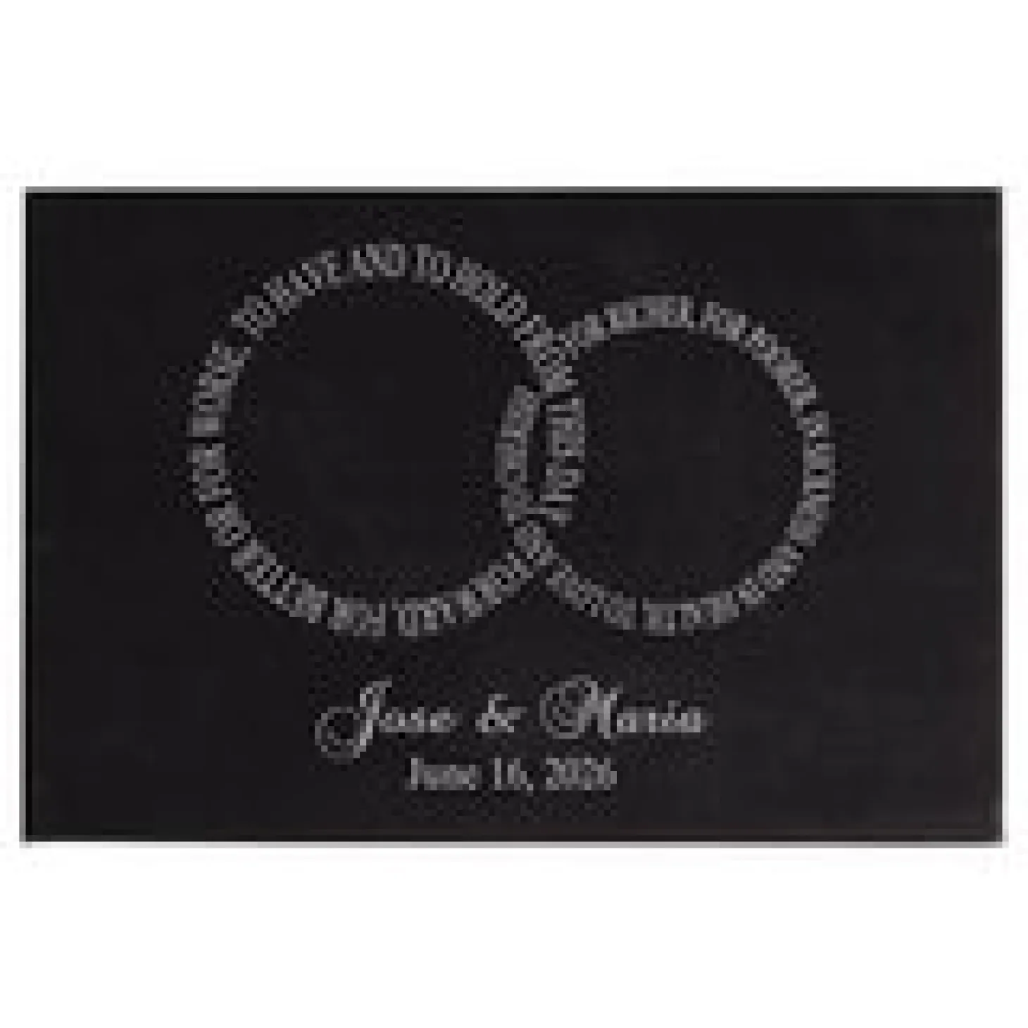 Rings of Love Wedding Leather Wall Art