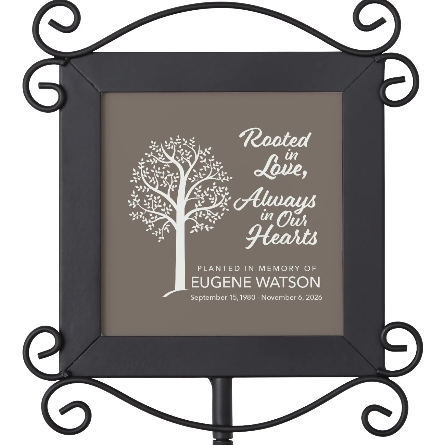 Rooted In Love Memorial Garden Stake