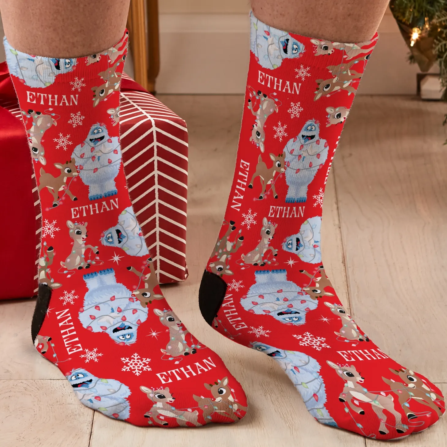 Rudolph® Tangled in Lights Socks