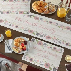 Rustic Easter Floral Table Runner & Placemats