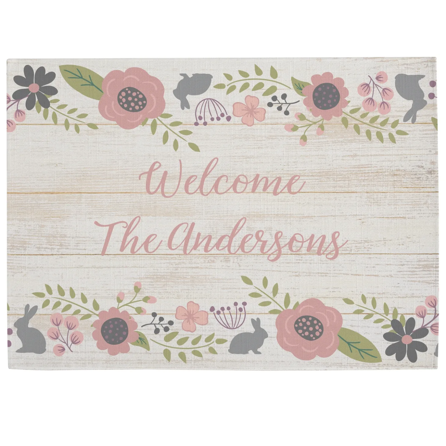 Rustic Easter Floral Table Runner & Placemats