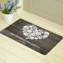 Rustic Floral Doormat