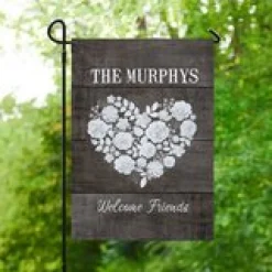 Rustic Floral Garden Flag