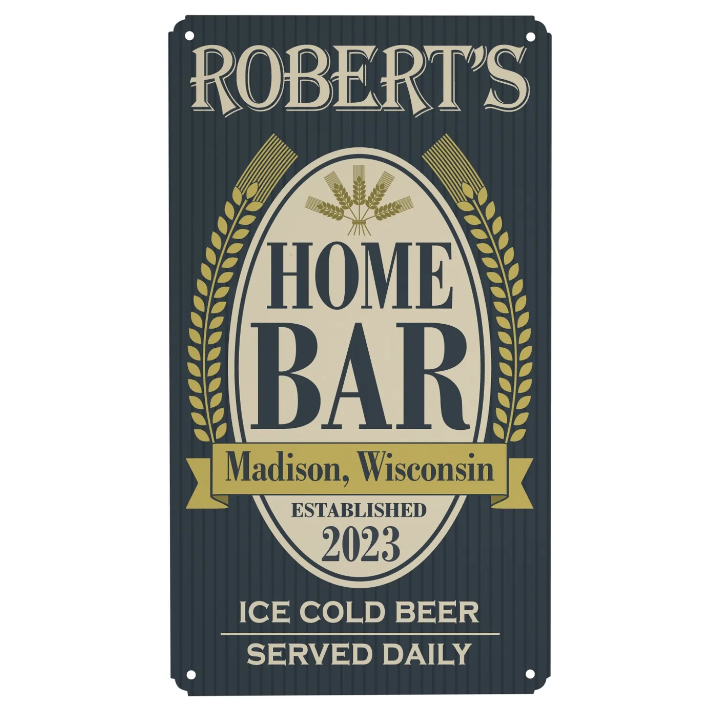 Rustic Metal Bar Signs