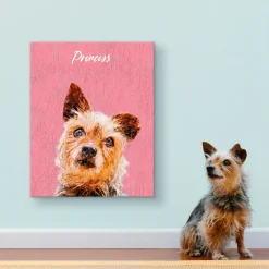 Rustic Painting Pet Portrait