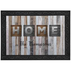 Rustic Plank Wood Doormat