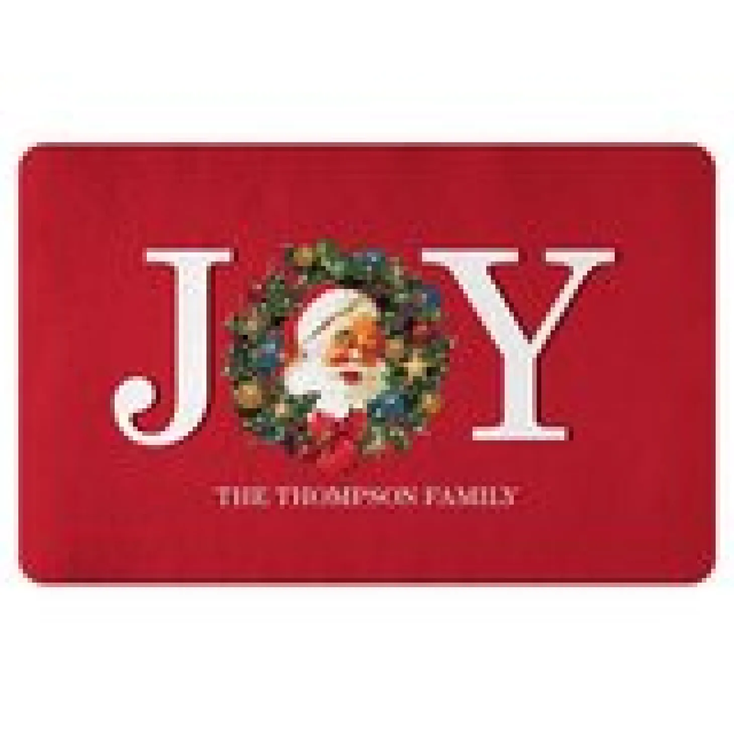 Santa Wreath Joy Doormat