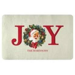 Santa Wreath Joy Doormat