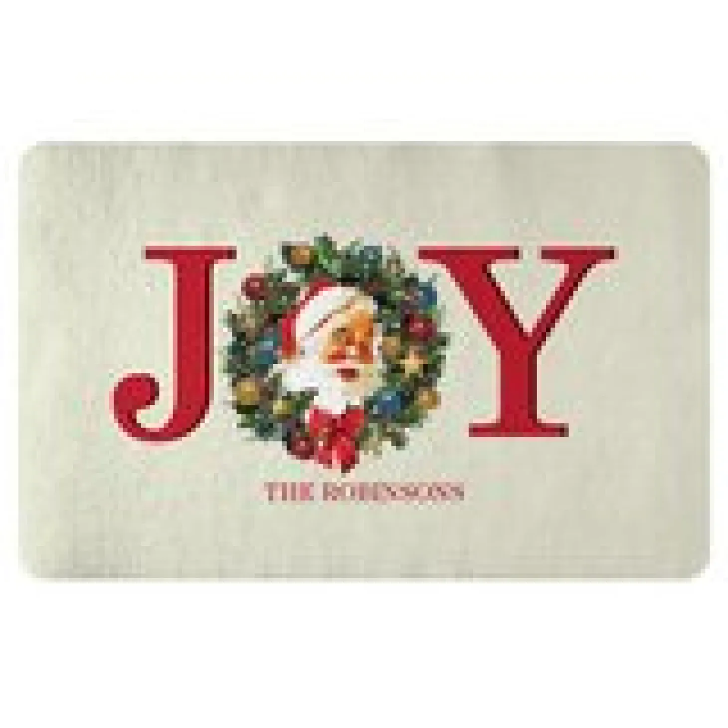 Santa Wreath Joy Doormat