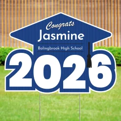 School Colors Graduation Year Yard Sign
