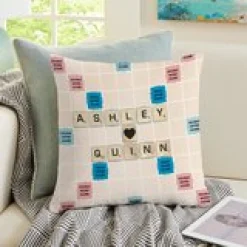 SCRABBLE® Couple Throw Pillow
