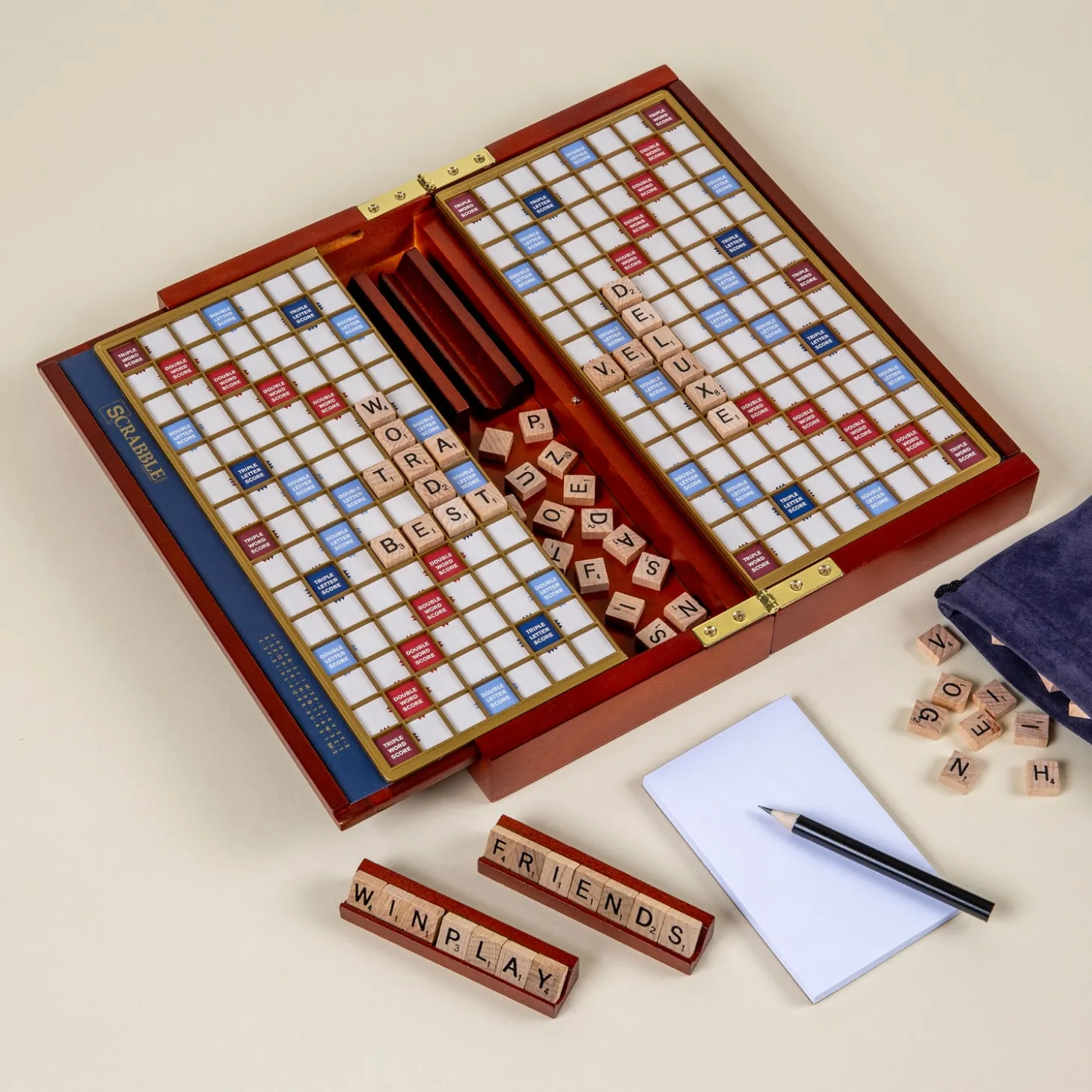 Scrabble Deluxe Wooden Travel Set