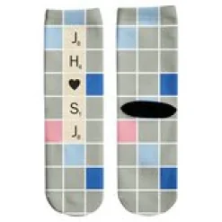Scrabble® Initial Hearts Socks