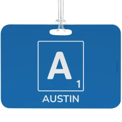 Scrabble® Initial with Name Luggage Tag