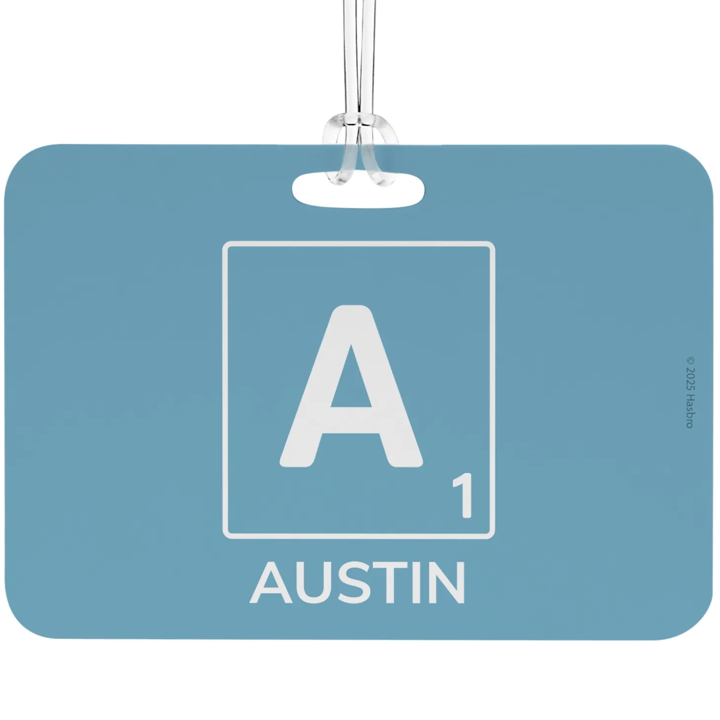 Scrabble® Initial with Name Luggage Tag
