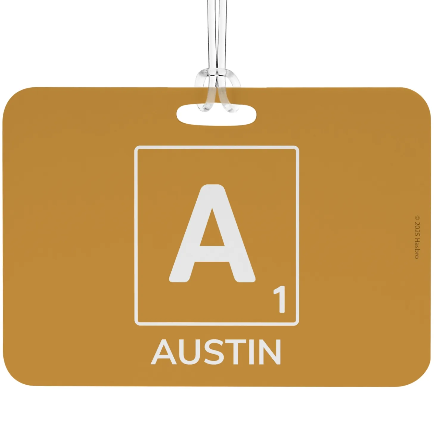 Scrabble® Initial with Name Luggage Tag