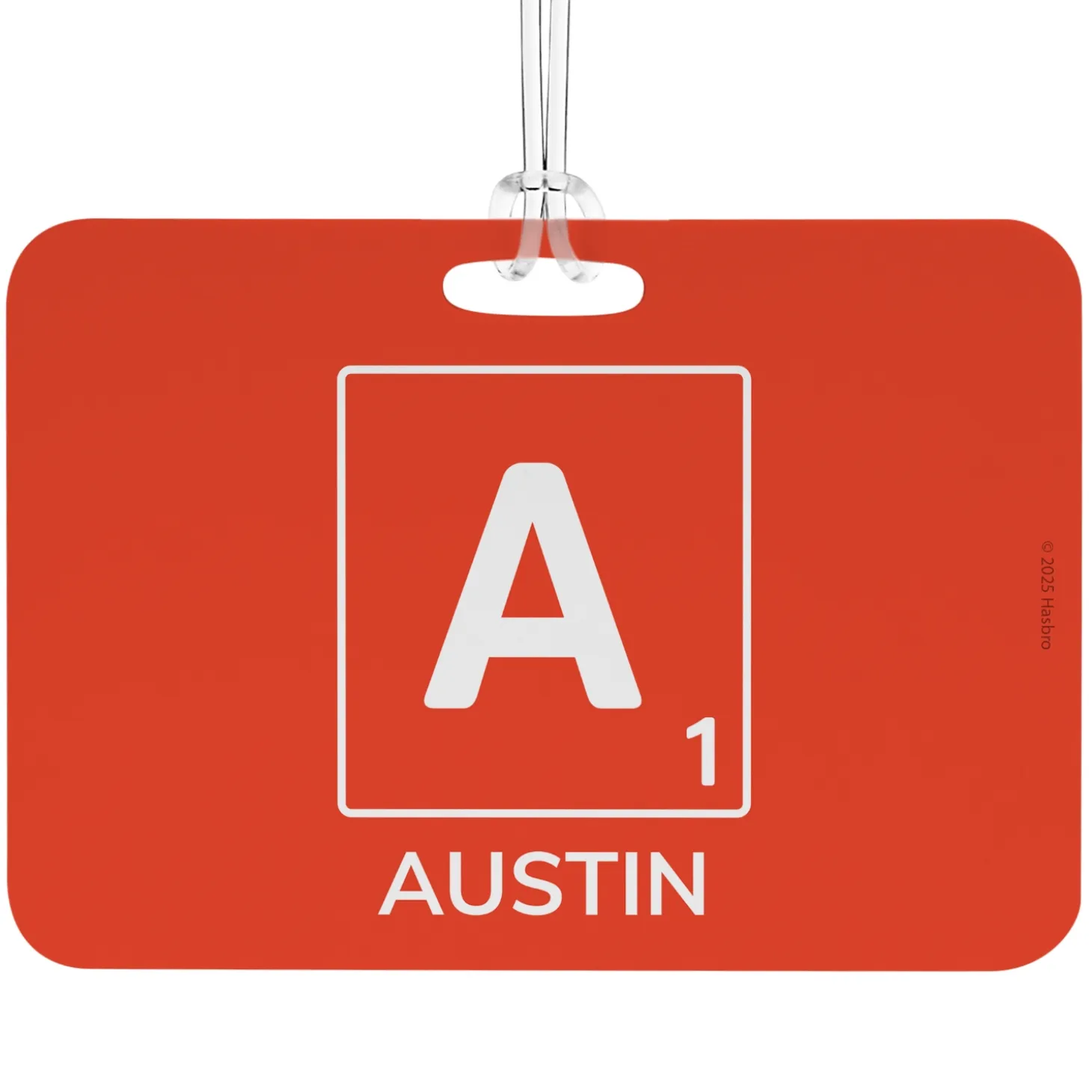 Scrabble® Initial with Name Luggage Tag