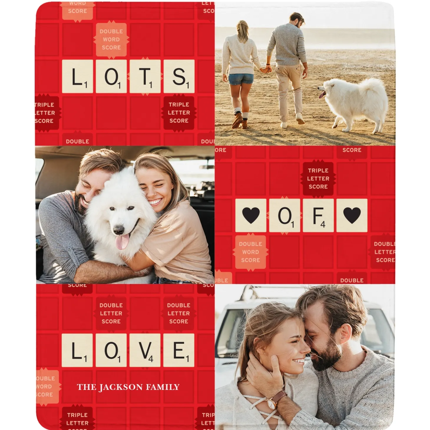 Scrabble® Lots of Love Photo Plush Blanket