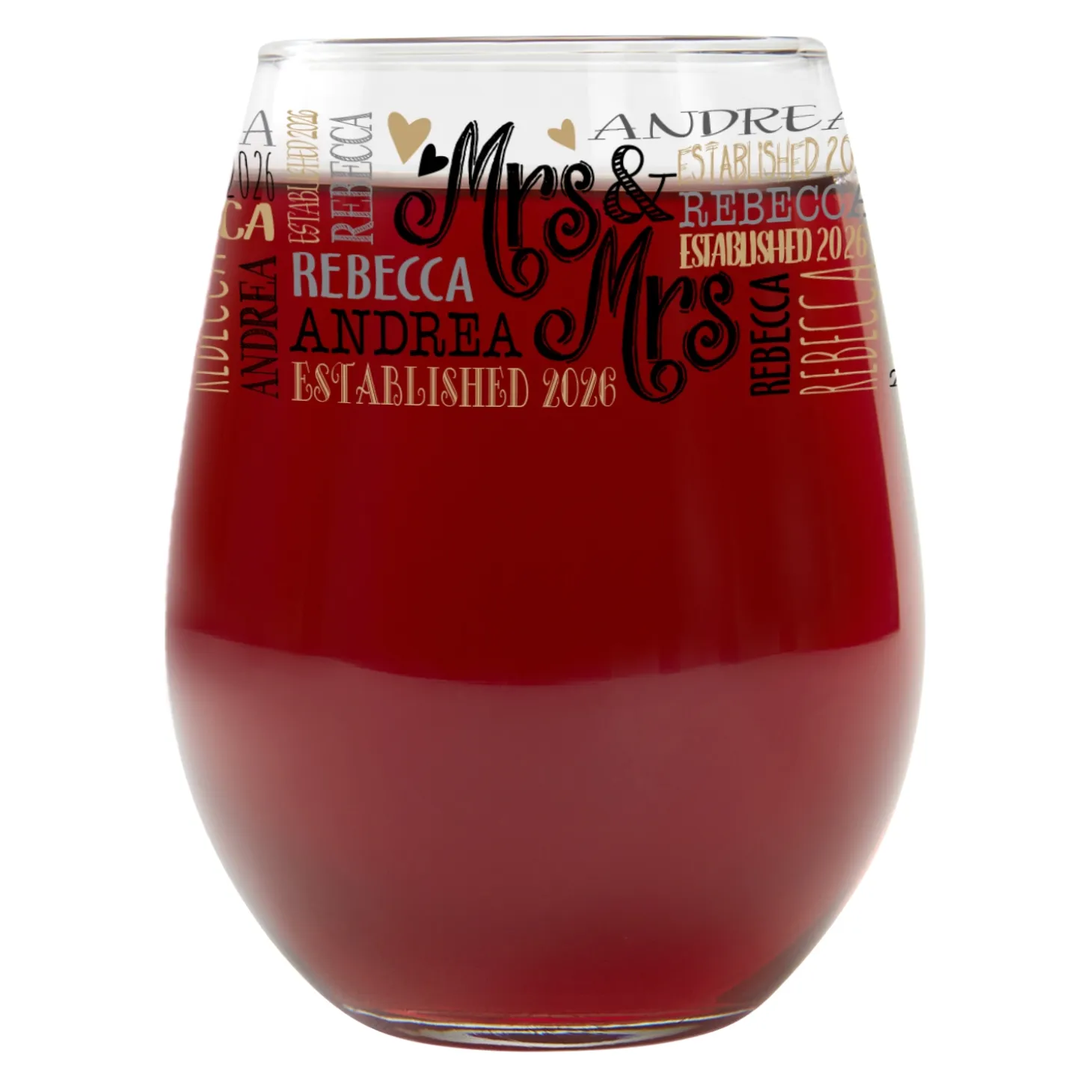Signature Style Wedding Couple Wine Glasses