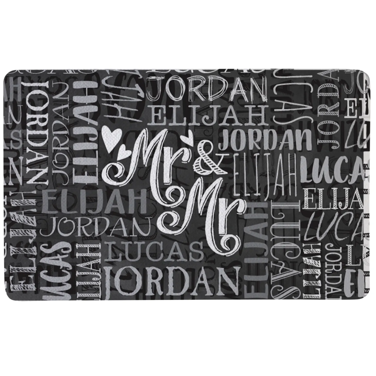 Signature Style Wedding Couple Doormats