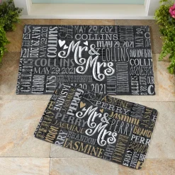 Signature Style Wedding Couple Doormats