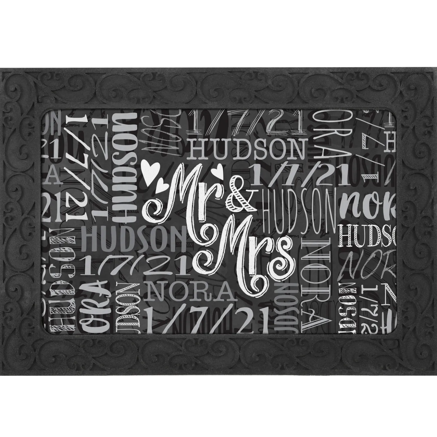 Signature Style Wedding Couple Doormats