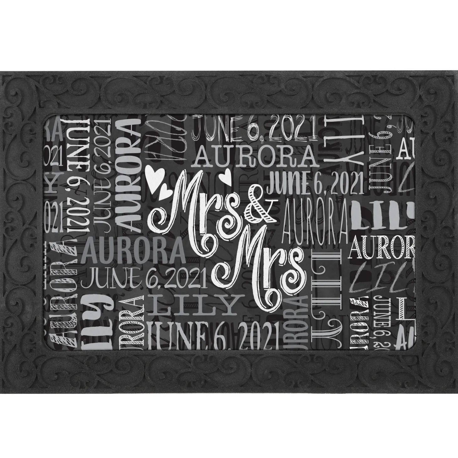 Signature Style Wedding Couple Doormats