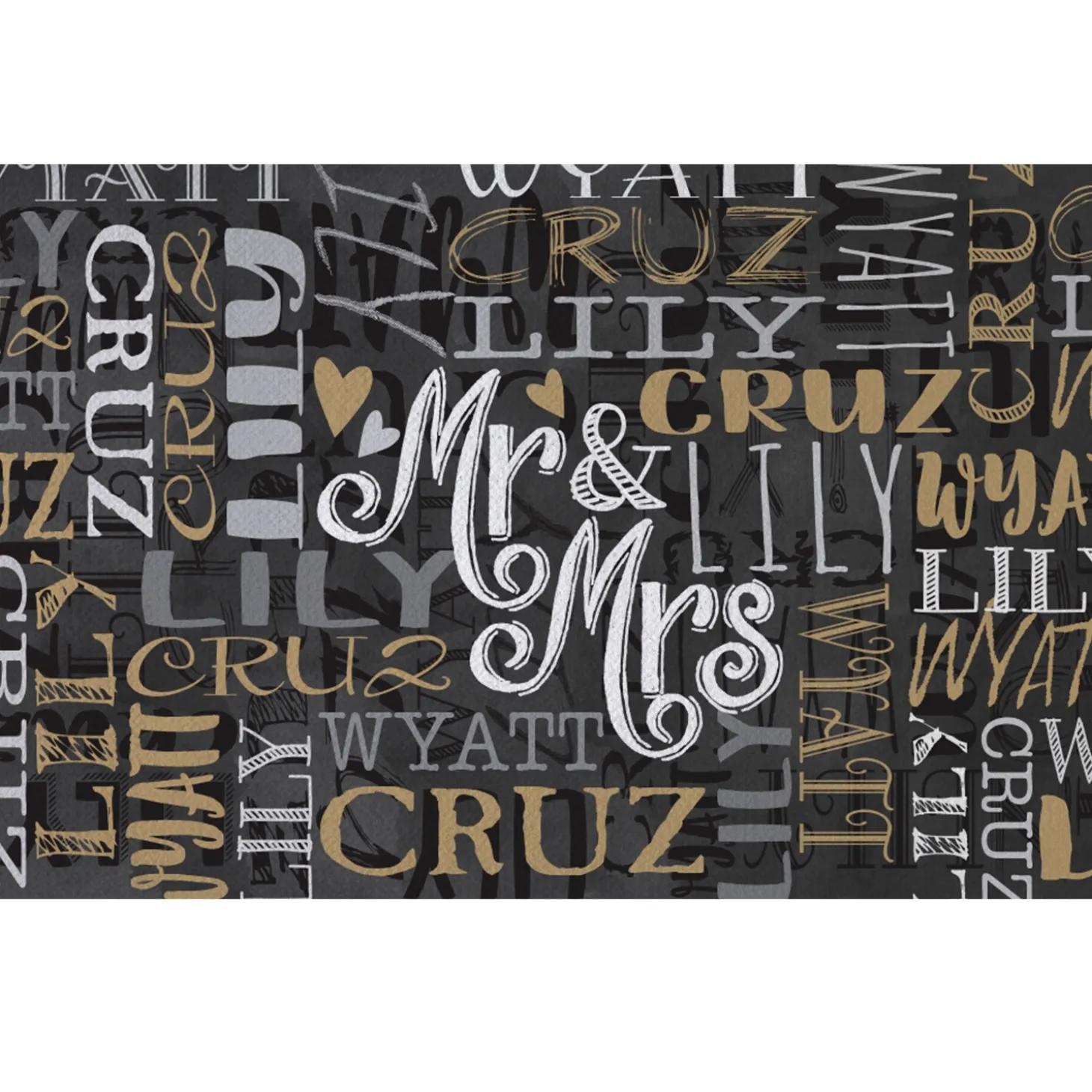 Signature Style Wedding Couple Doormats
