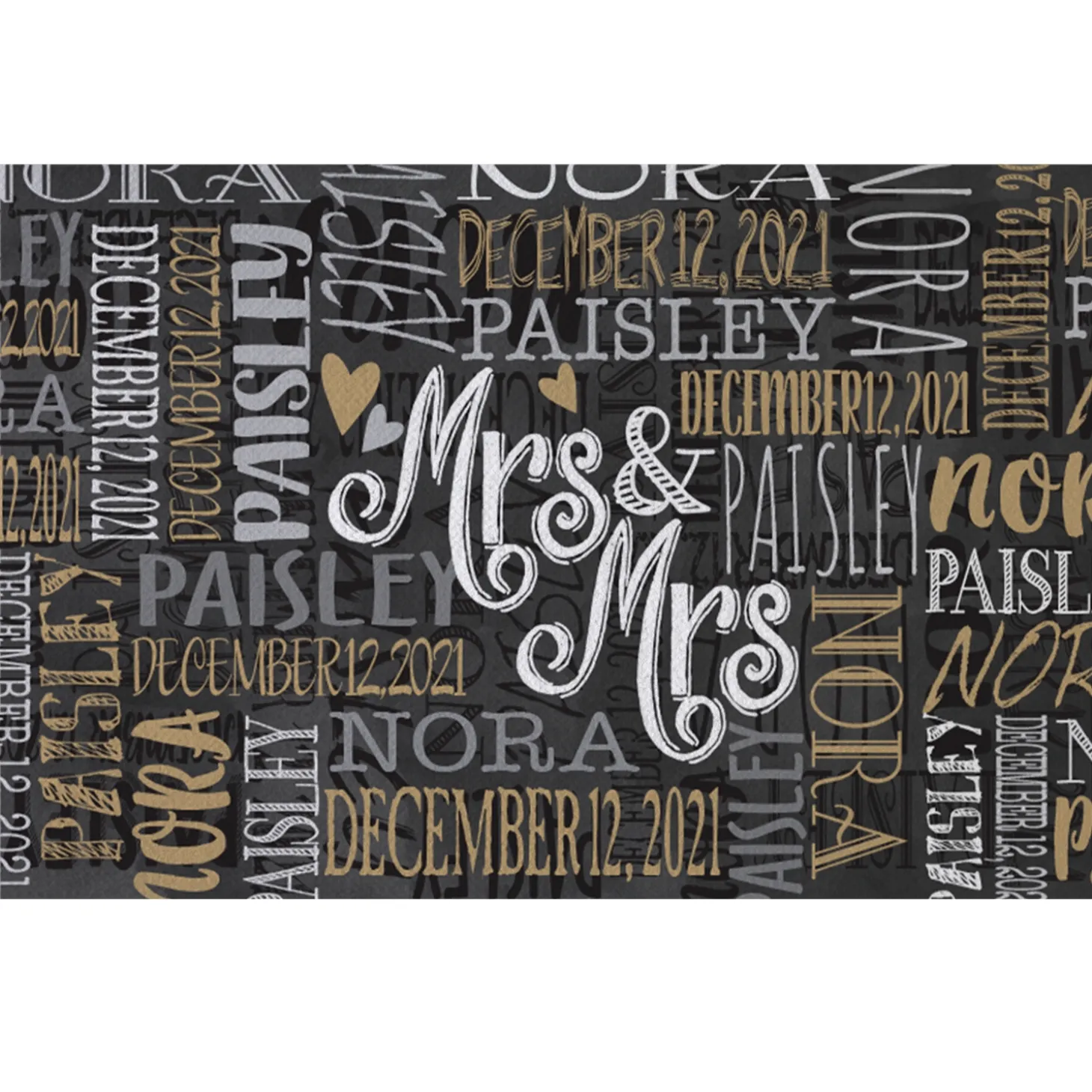 Signature Style Wedding Couple Doormats
