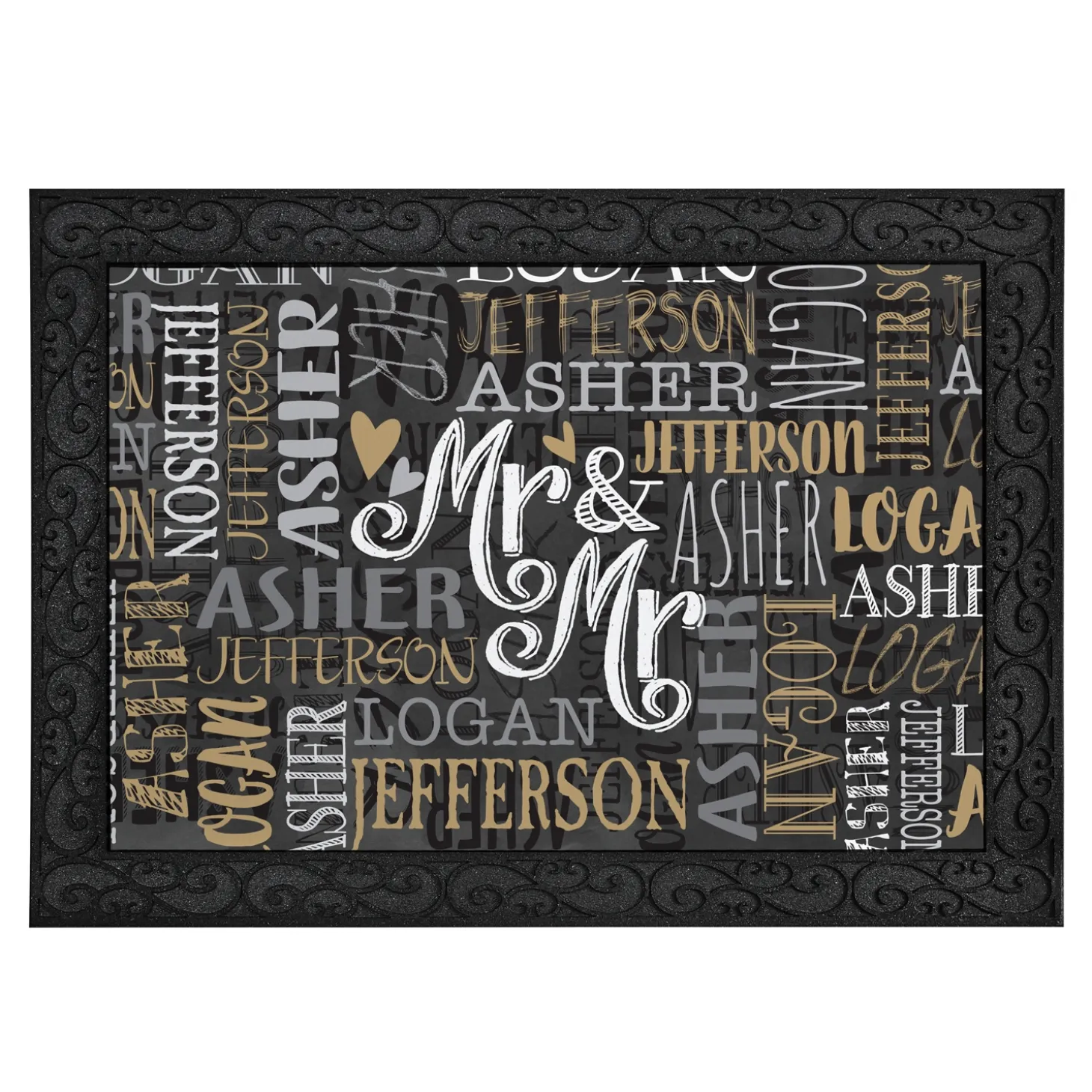 Signature Style Wedding Couple Doormats