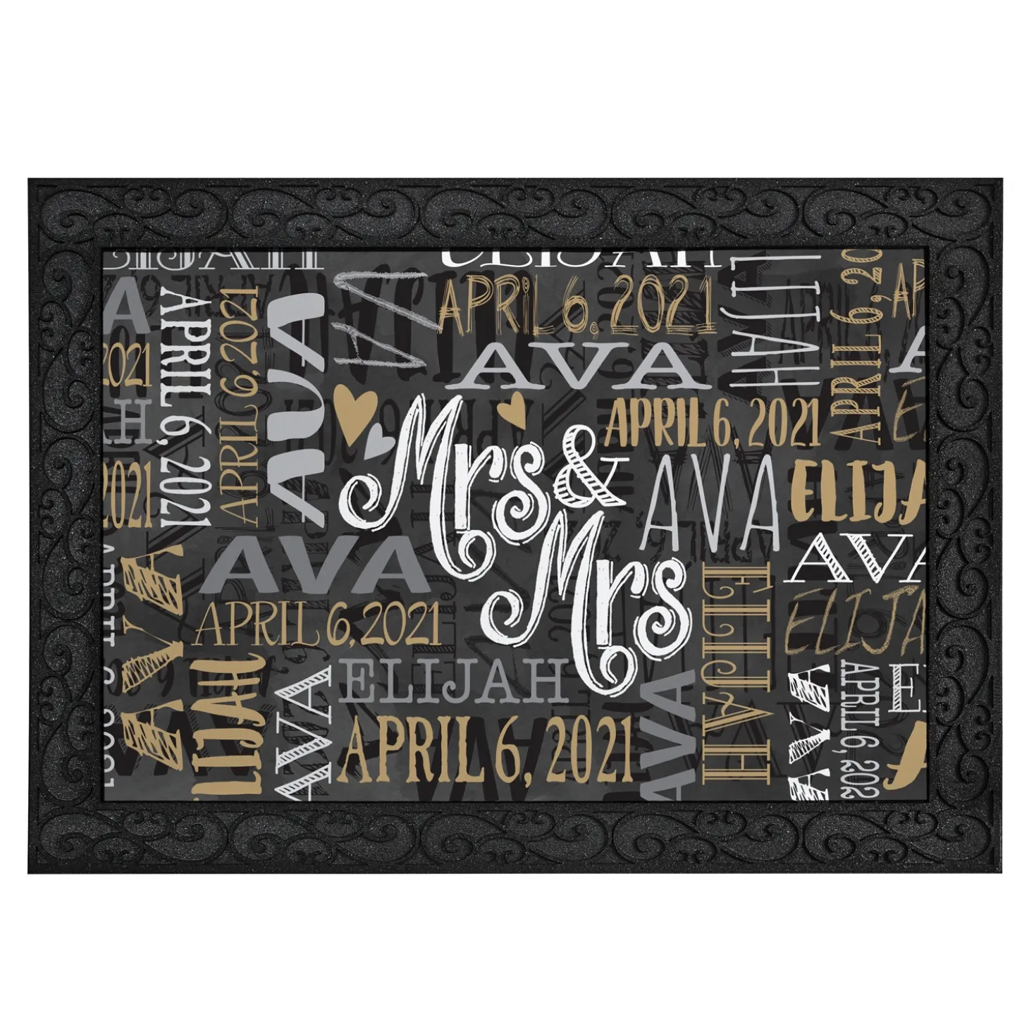 Signature Style Wedding Couple Doormats