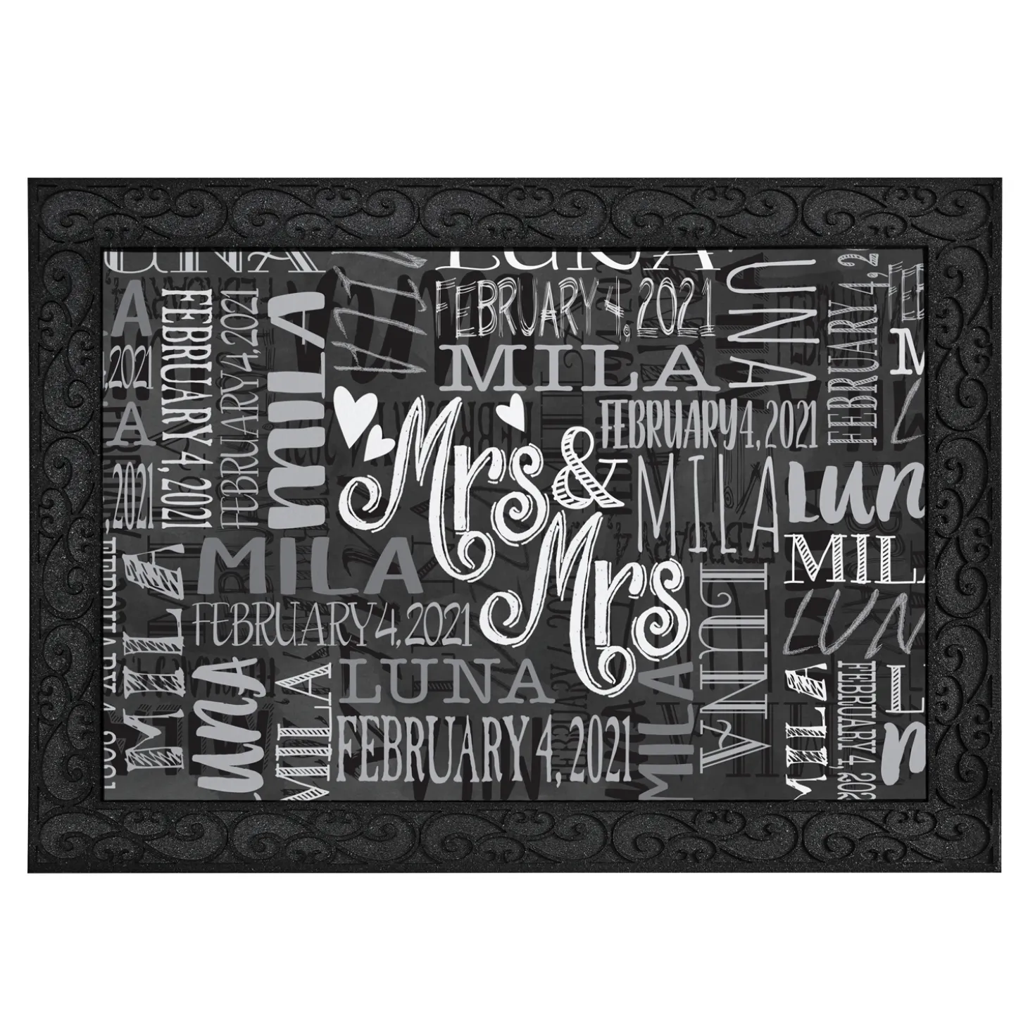 Signature Style Wedding Couple Doormats