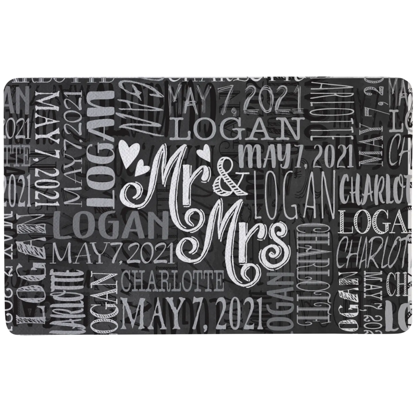 Signature Style Wedding Couple Doormats