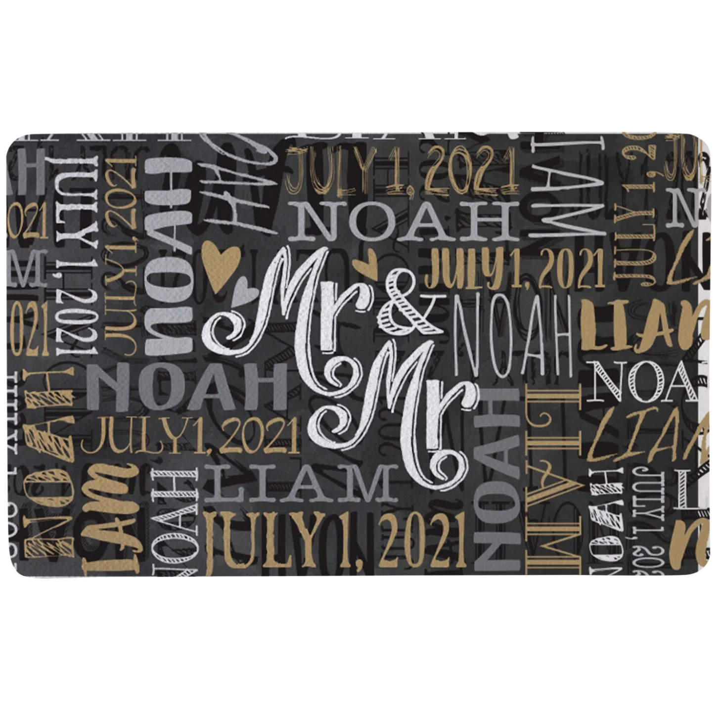 Signature Style Wedding Couple Doormats