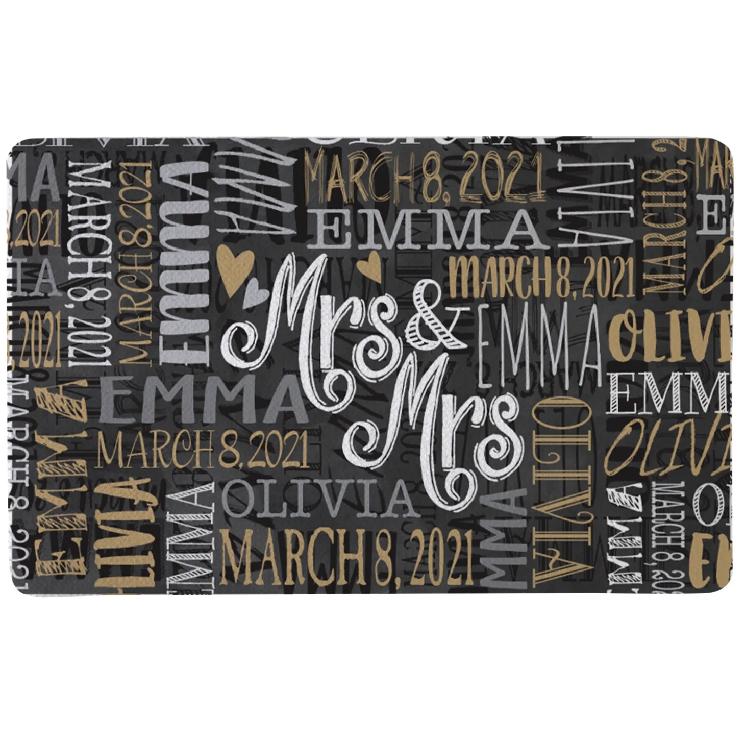 Signature Style Wedding Couple Doormats