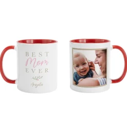 Simply The Best Mom Ever Floral Photo Mug