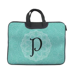 Single Initial Laptop Carrying Bag