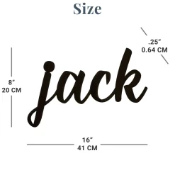 Single Name Lasered Acrylic Wall Sign
