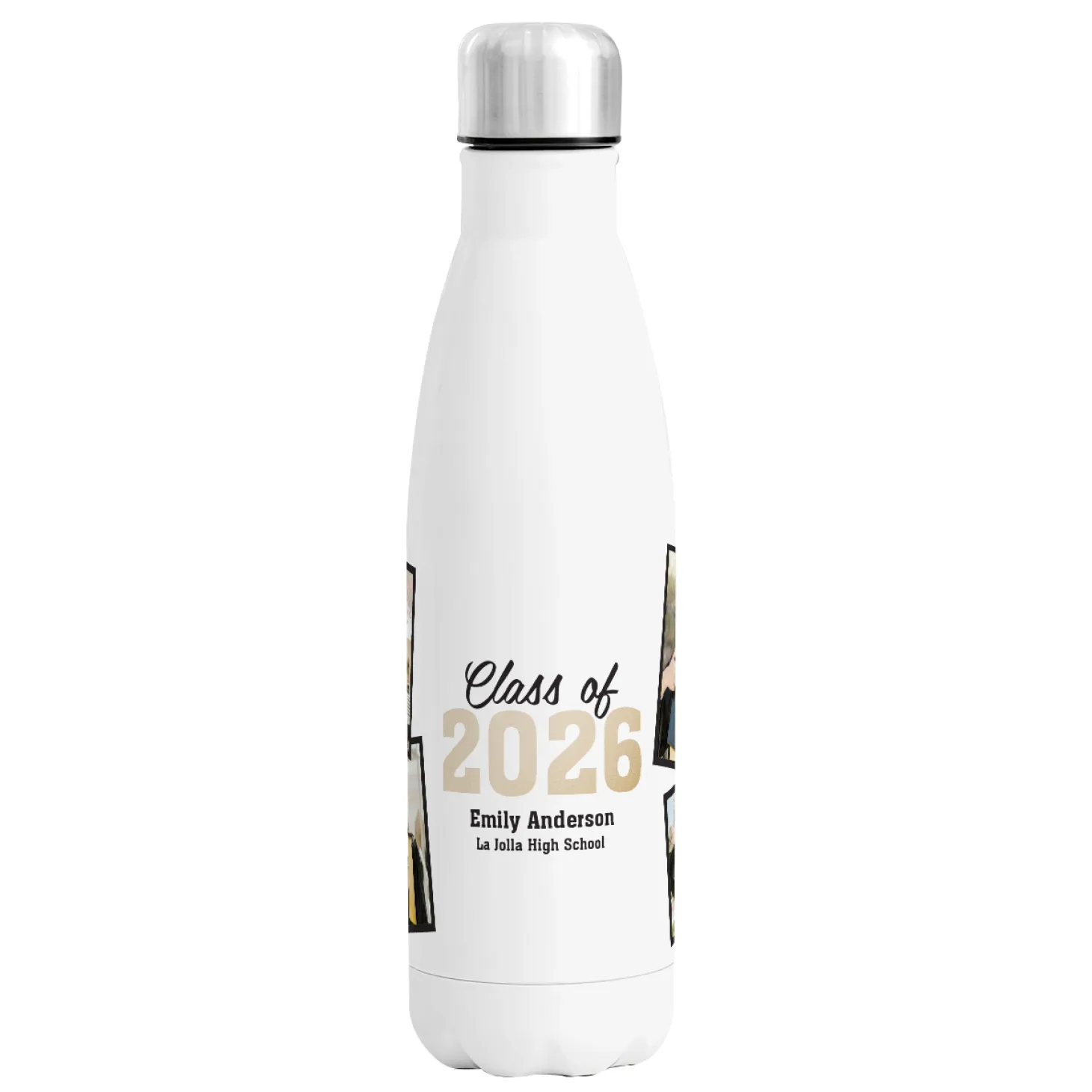 Snapshot Year Graduation Photo 17oz. Stainless Steel Water Bottle