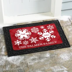 Snowflake Flurry Family Doormat
