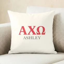 Sorority Greek Letters Throw Pillow