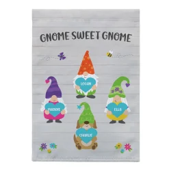 Springtime Gnome Garden Flag