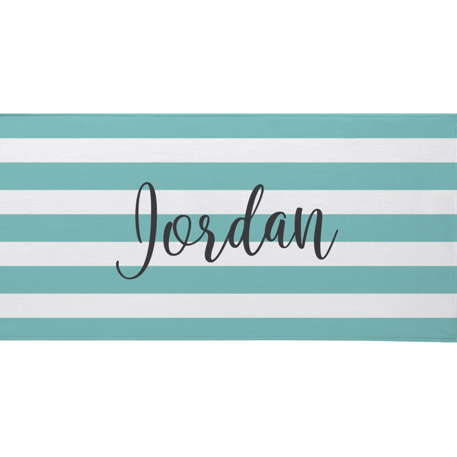 Striped Name Beach Towel