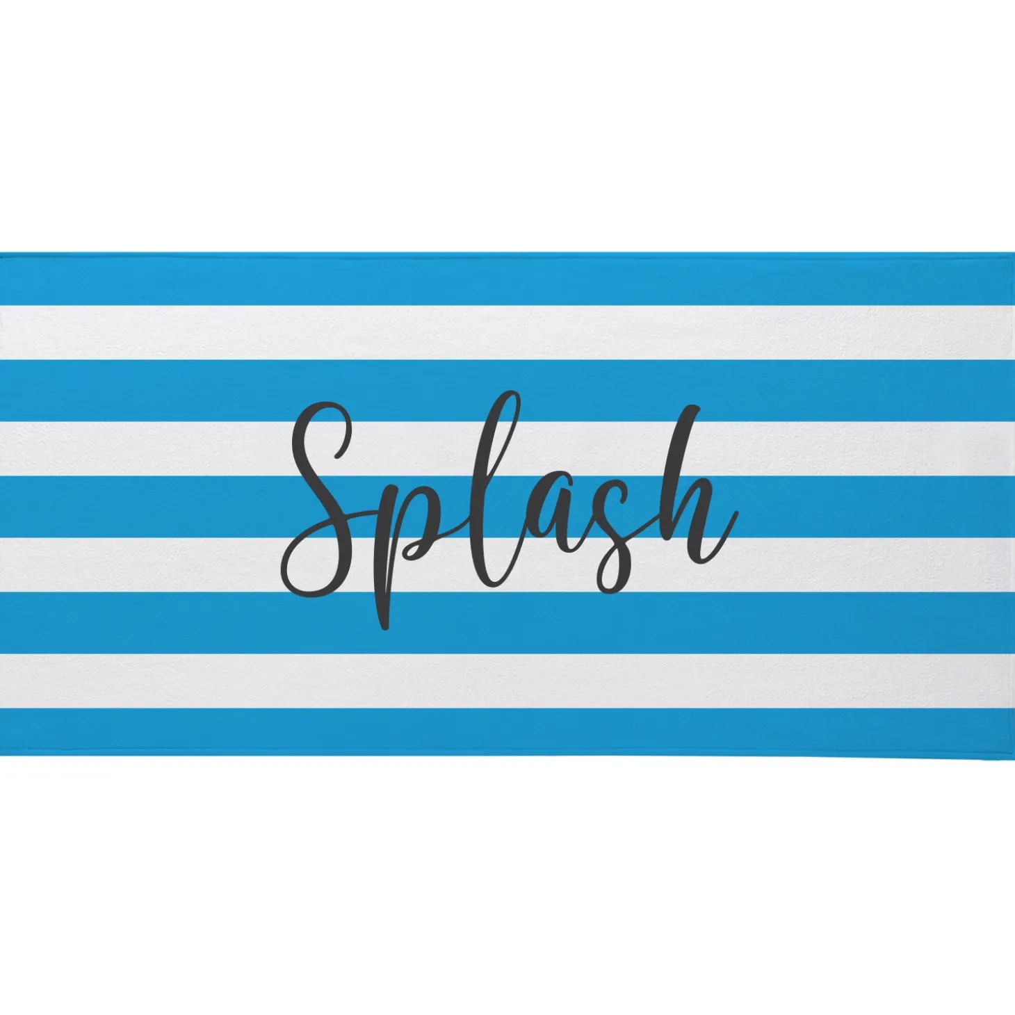 Striped Name Beach Towel