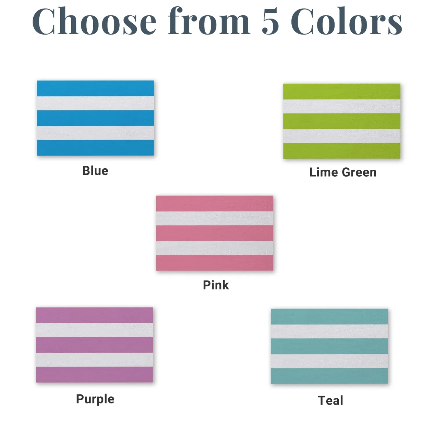 Striped Name Beach Towel