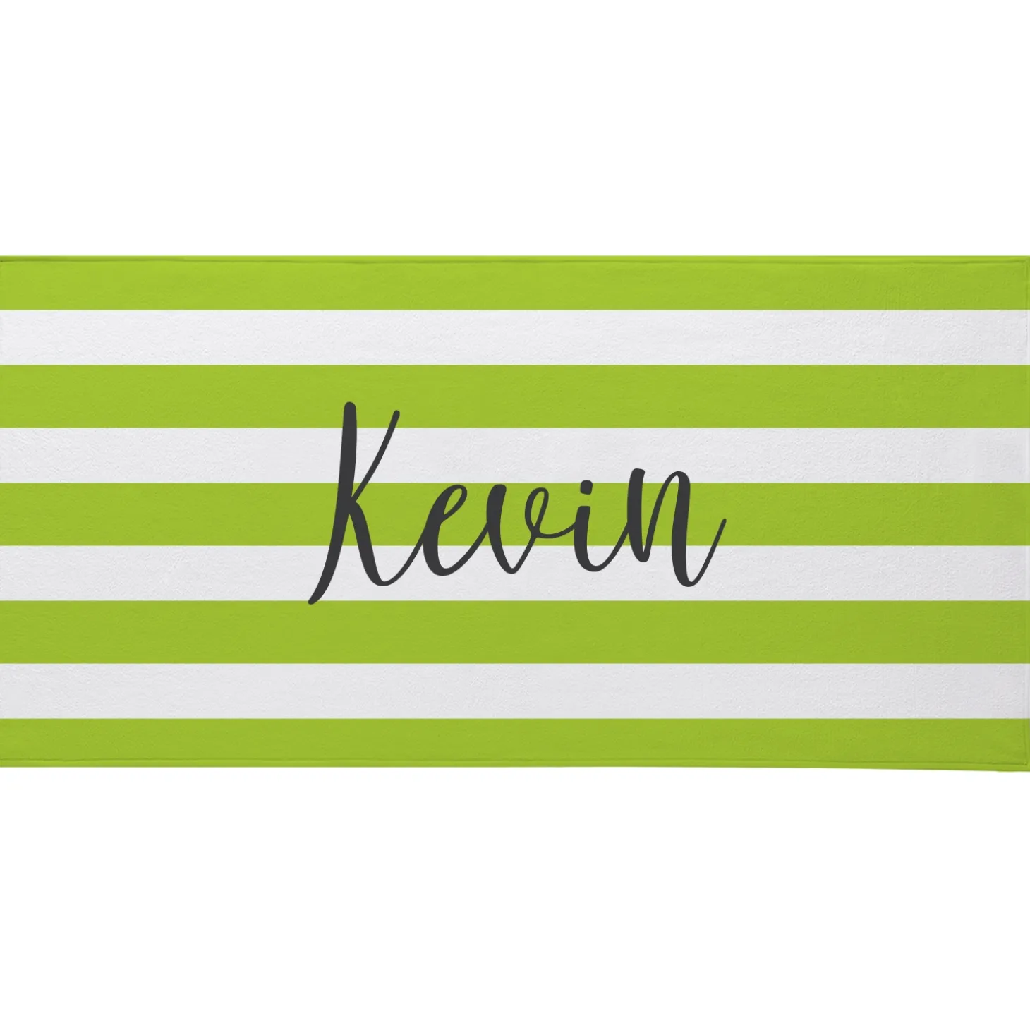 Striped Name Beach Towel