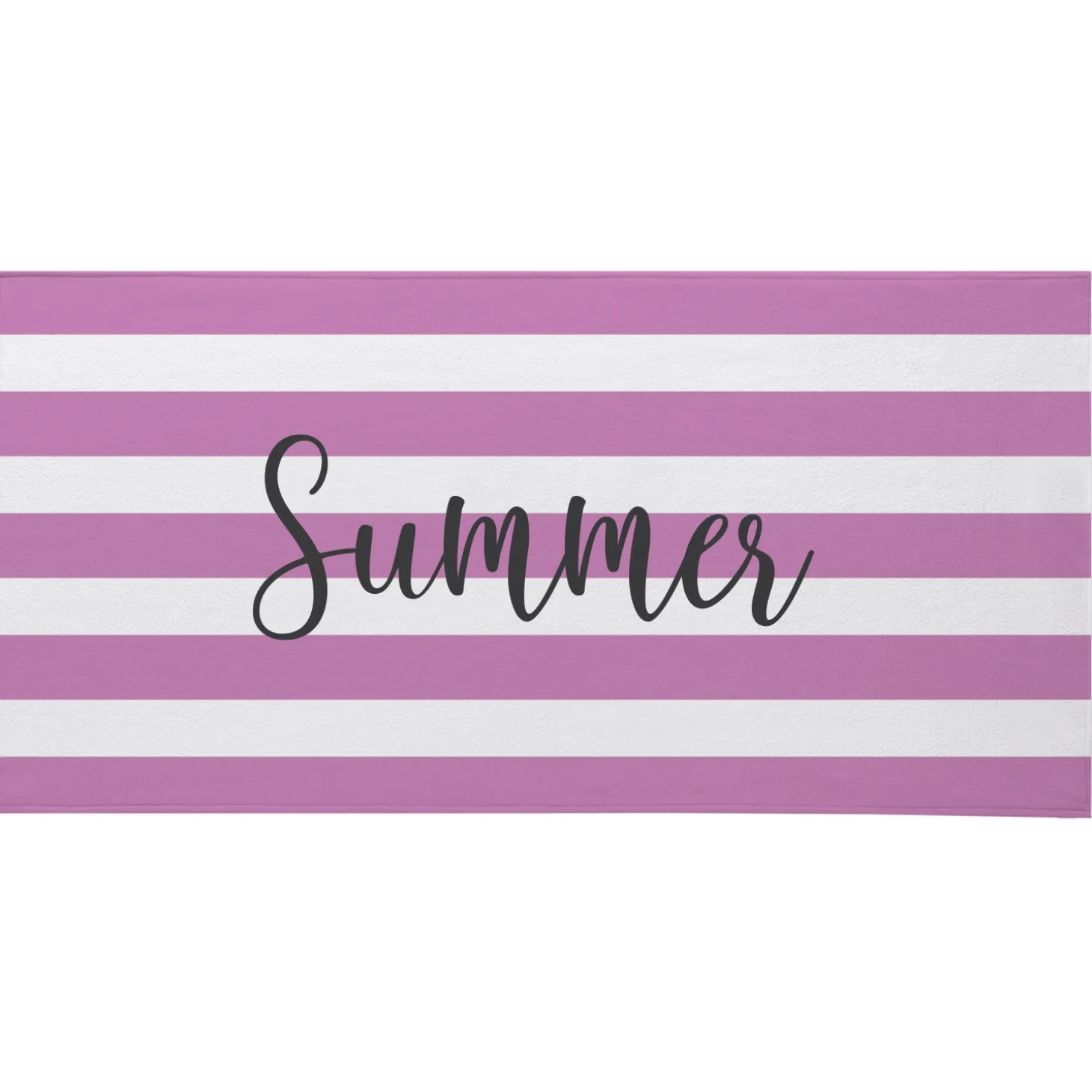 Striped Name Beach Towel
