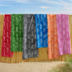 Stylish Script Name Beach Towel