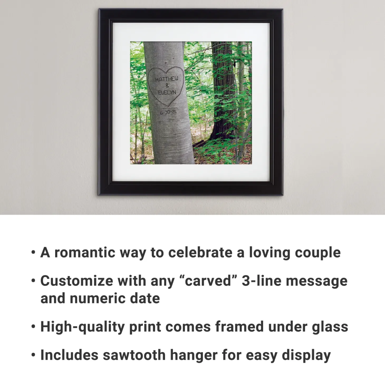 Summer Love Tree Square Framed Print