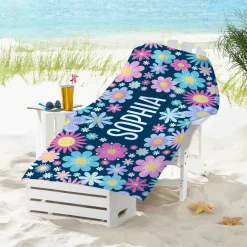 Sunny Flowers Beach Towel